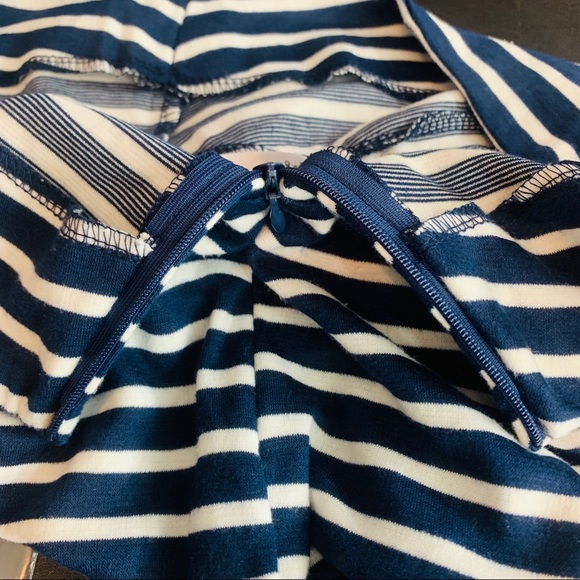 DNA Couture/ High-Waist Blue White Striped Short - Picture 4 of 6